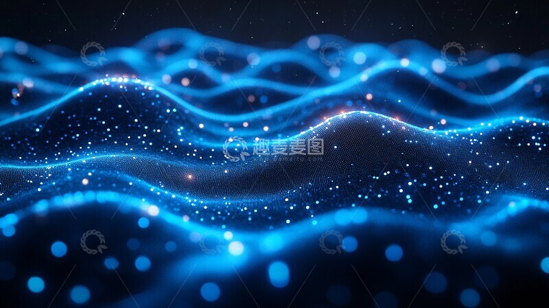 高清大图下载【趣麦麦图】未来数据流未来数据蓝色
