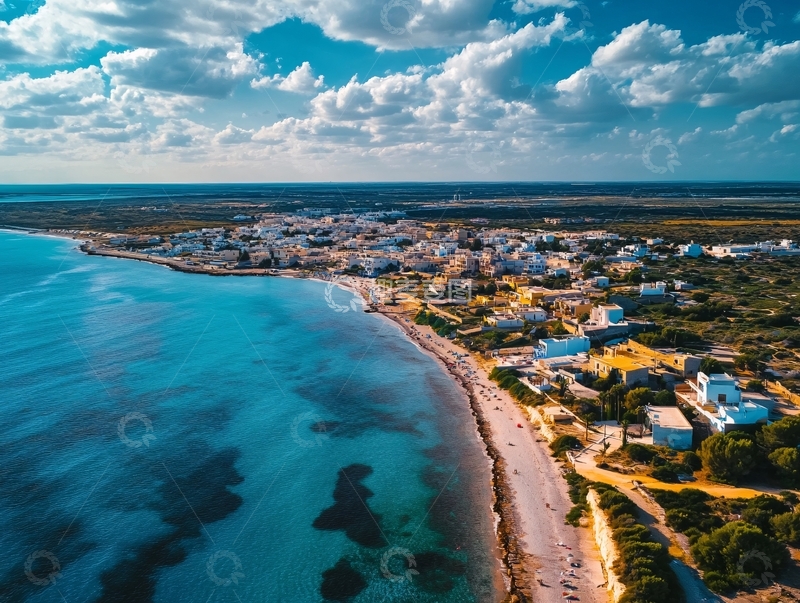 高清大图下载【趣麦麦图】航拍海边小镇2