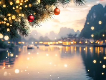 东部沿海新年背景