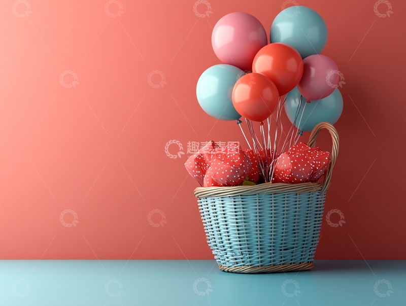高清大图下载【趣麦麦图】盆装气球1