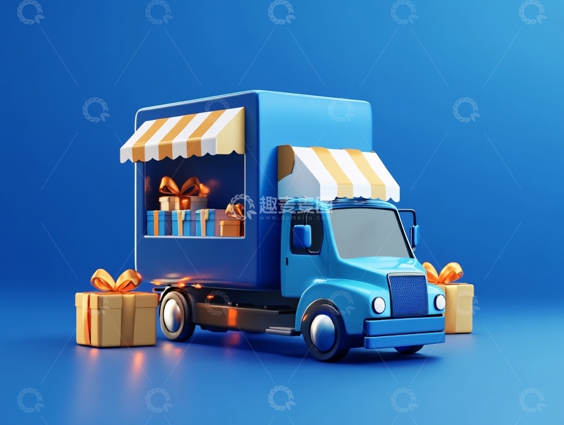 高清大图下载【趣麦麦图】摆摊车设计