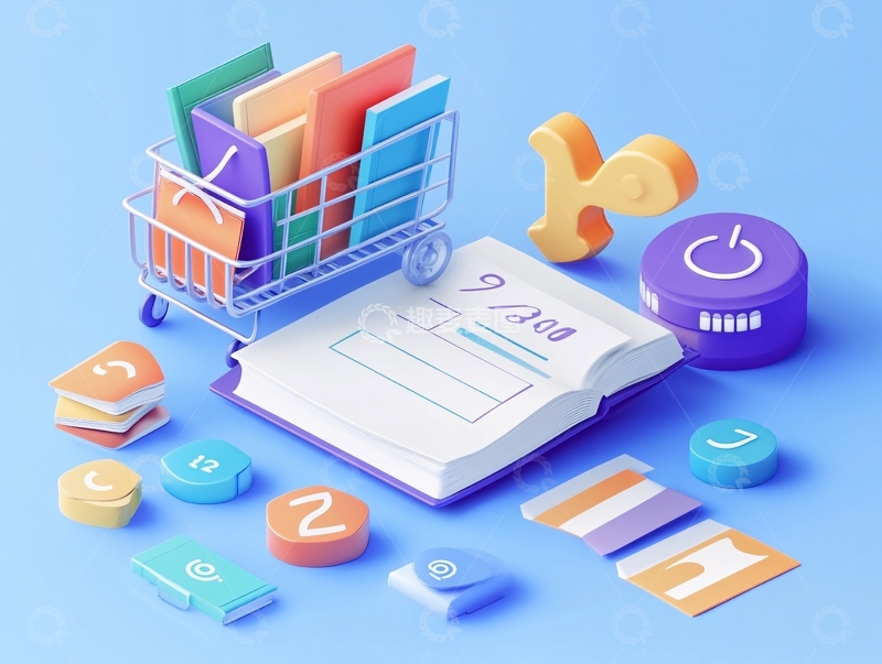 高清大图下载【趣麦麦图】扁平购物插画2