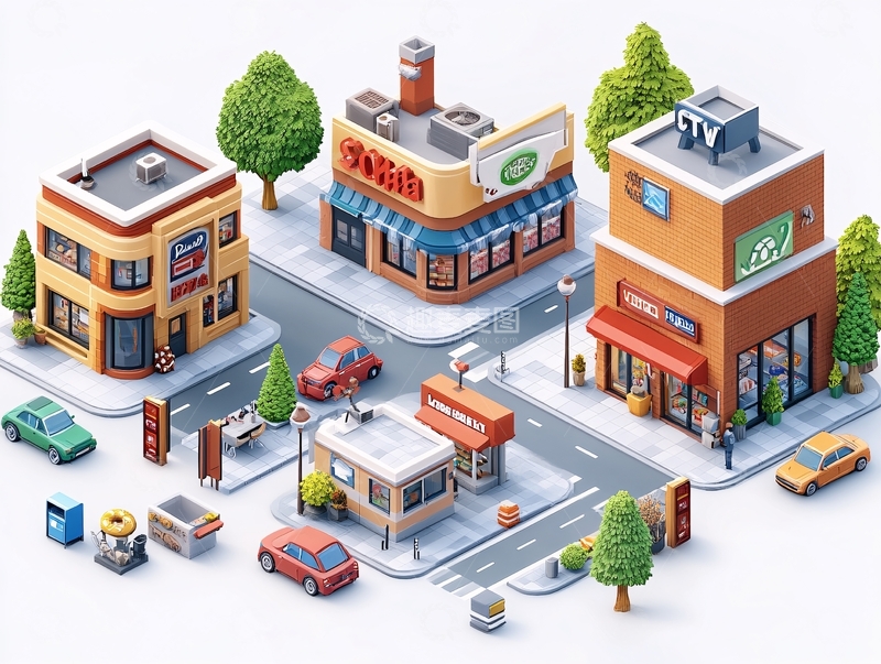 高清大图下载【趣麦麦图】微缩城市设计7