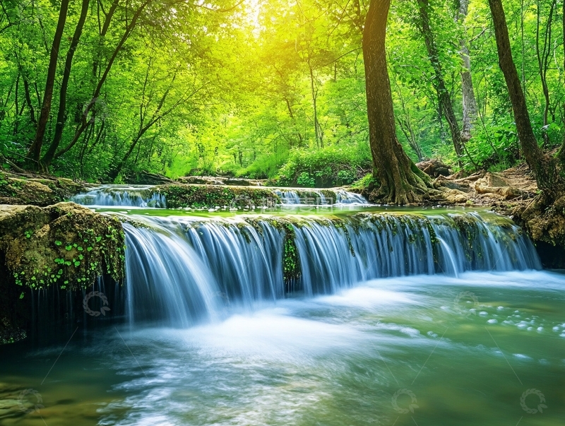 高清大图下载【趣麦麦图】大自然森林溪水1