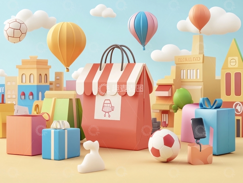 高清大图下载【趣麦麦图】立体淘宝场景图19