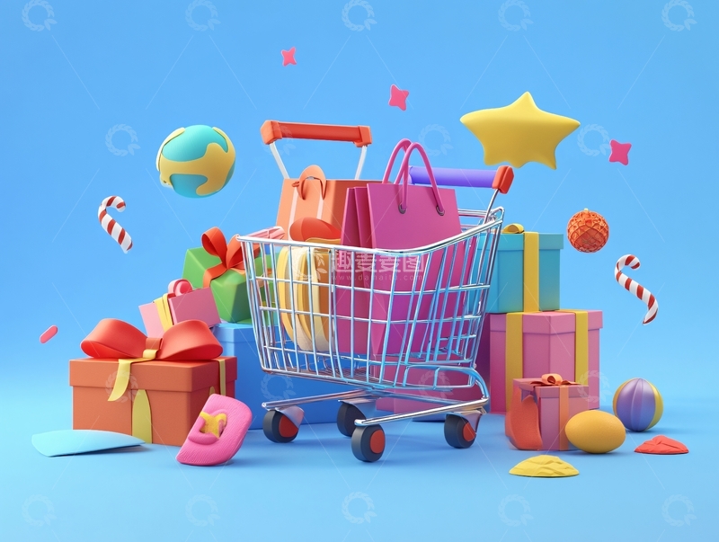 高清大图下载【趣麦麦图】疯狂购物节1