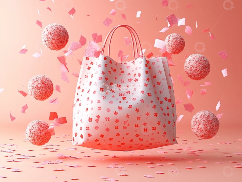 高清大图下载【趣麦麦图】波点手提袋