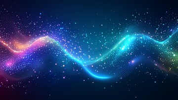 蓝绿渐变曲线背景3