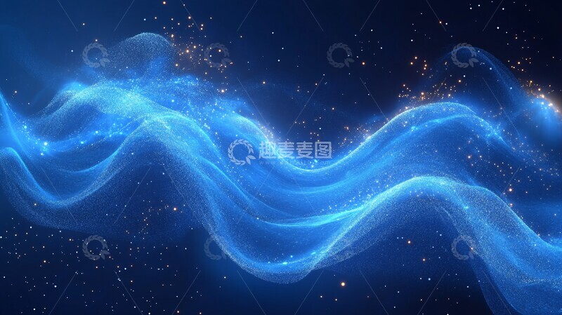 高清大图下载【趣麦麦图】蓝色波浪背景16