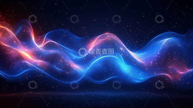 高清大图下载【趣麦麦图】蓝色波浪背景14