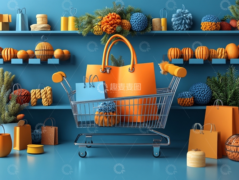 高清大图下载【趣麦麦图】秋季购物节