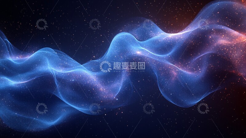 高清大图下载【趣麦麦图】蓝色波浪背景15