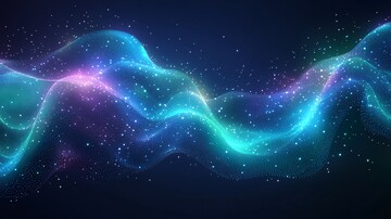 蓝绿渐变曲线背景2