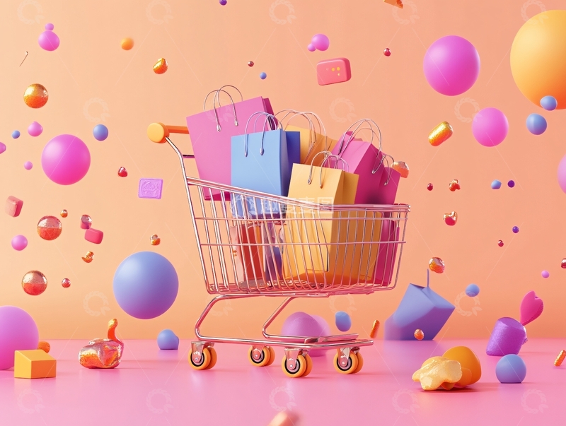 高清大图下载【趣麦麦图】十一购物节