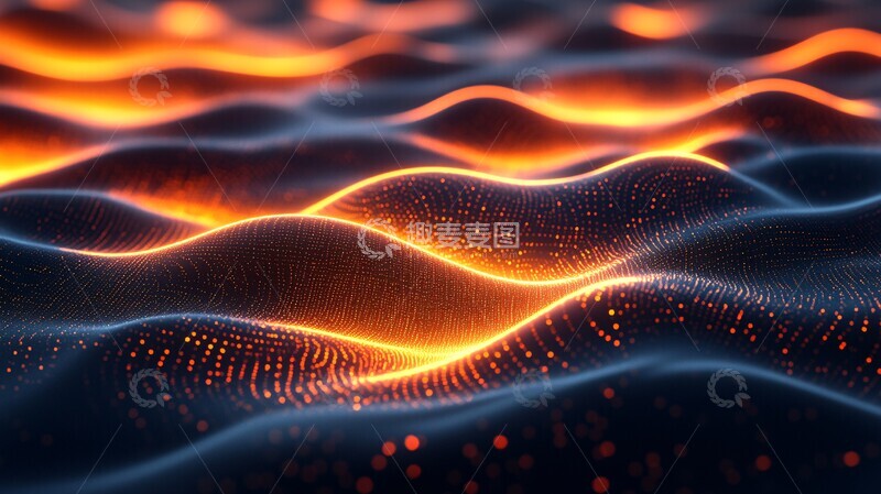 高清大图下载【趣麦麦图】橙光线条抽象图