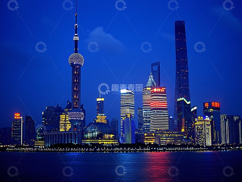 高清大图下载【趣麦麦图】格式外滩夜景1