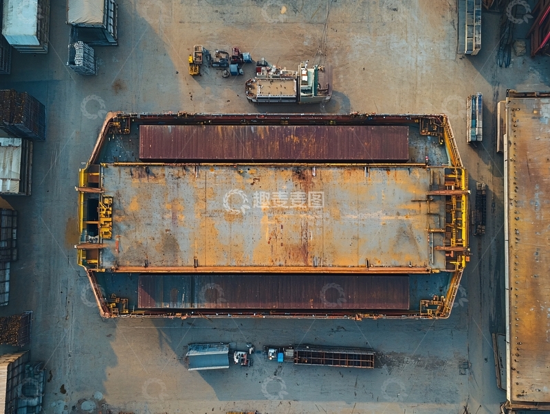 高清大图下载【趣麦麦图】露天汽车转运厂