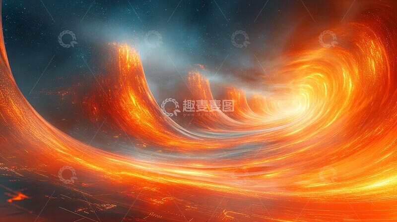 高清大图下载【趣麦麦图】数字山脉流动1