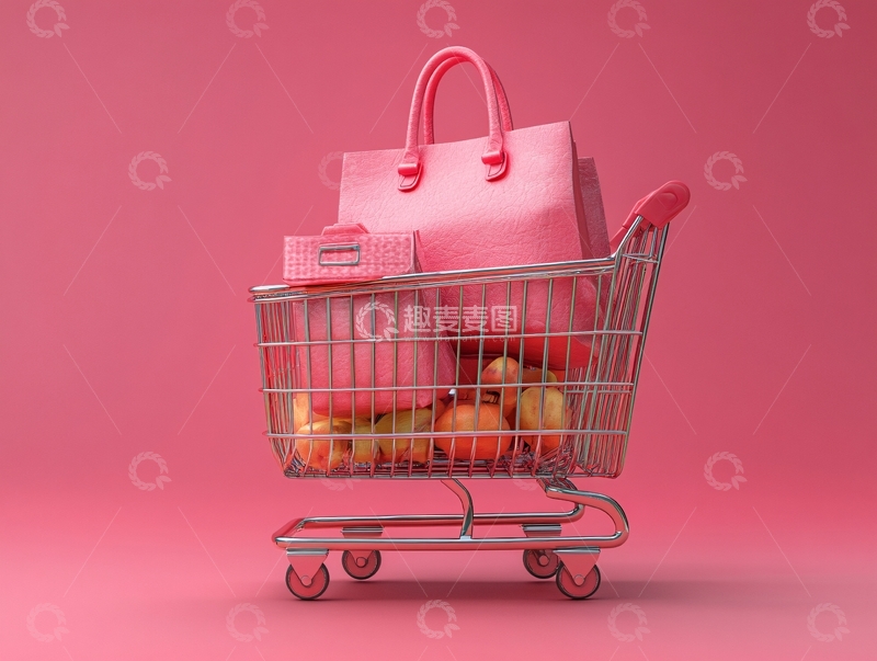 高清大图下载【趣麦麦图】购物车造型3