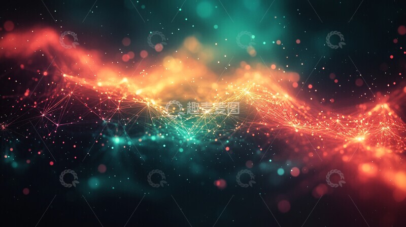 高清大图下载【趣麦麦图】点与连接图连接技术背景3