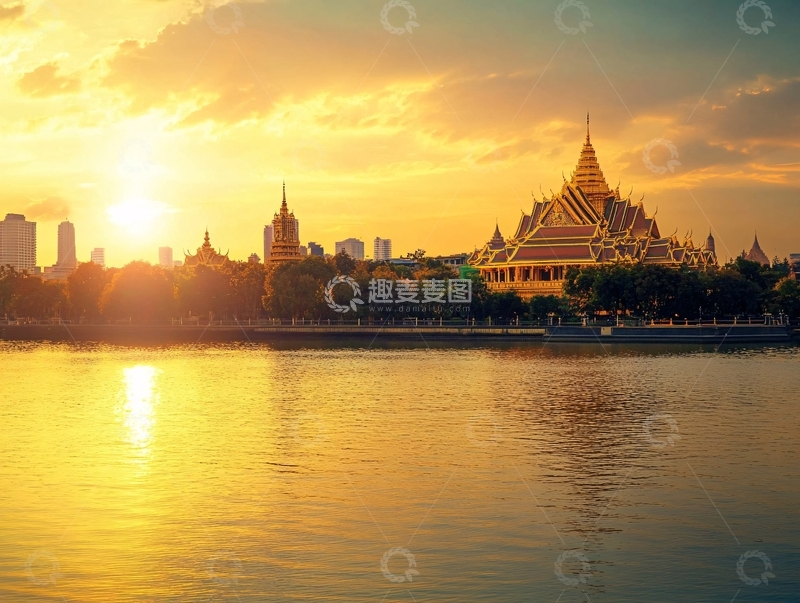 高清大图下载【趣麦麦图】东方古建筑群