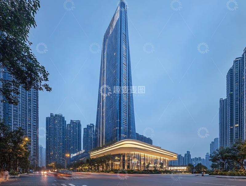 高清大图下载【趣麦麦图】金地中心建筑