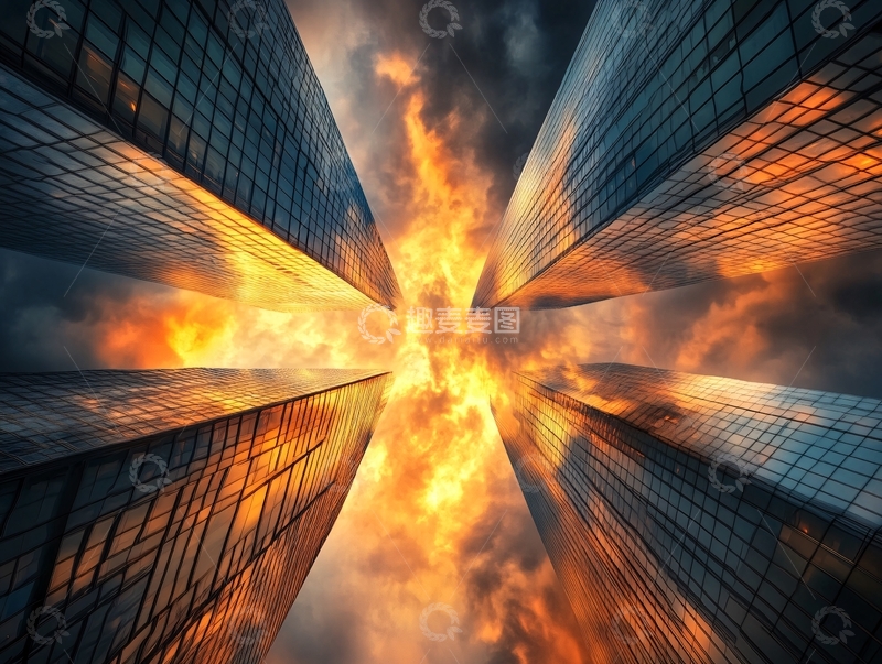 高清大图下载【趣麦麦图】大都市绚丽云彩4