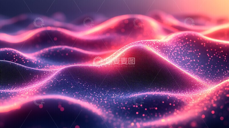 高清大图下载【趣麦麦图】数字波光像素1