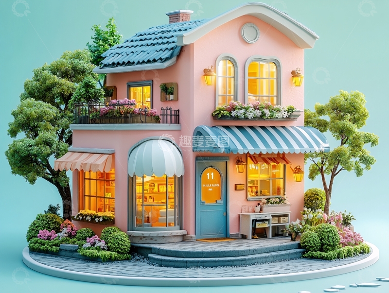 高清大图下载【趣麦麦图】全模别墅场景