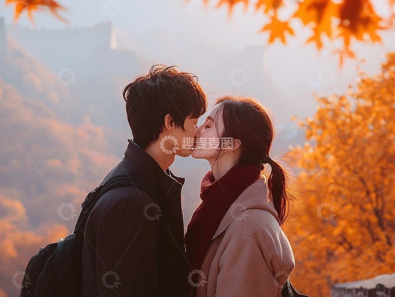 高清大图下载【趣麦麦图】-一吻定情