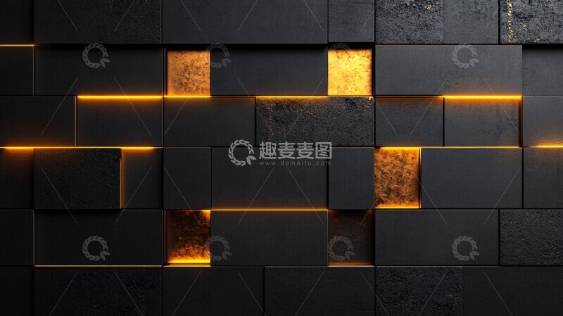 高清大图下载【趣麦麦图】黑金渐变技术封面1