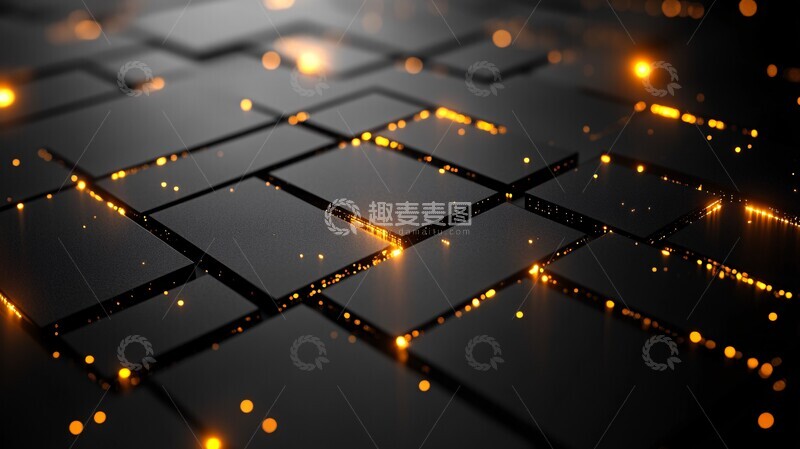 高清大图下载【趣麦麦图】黑金渐变技术封面2