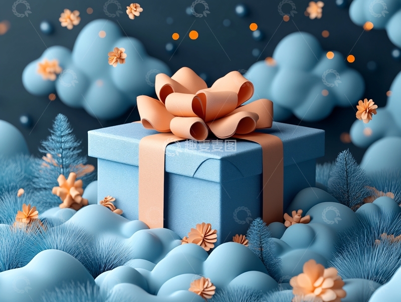 高清大图下载【趣麦麦图】节日礼盒插画4