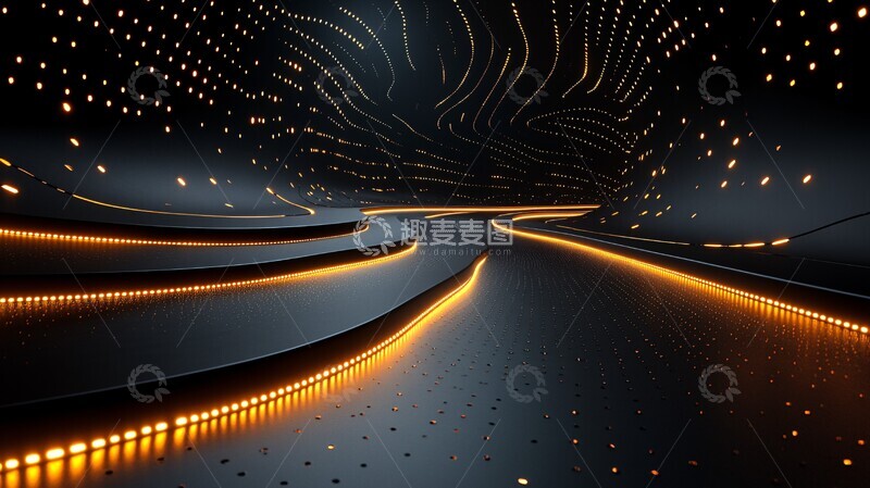 高清大图下载【趣麦麦图】黑金渐变技术封面3