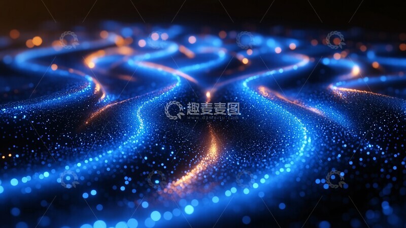 高清大图下载【趣麦麦图】曲光线抽象背景