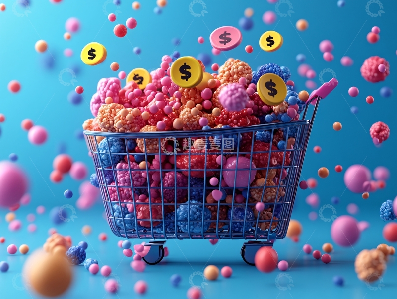 高清大图下载【趣麦麦图】购物背景图2