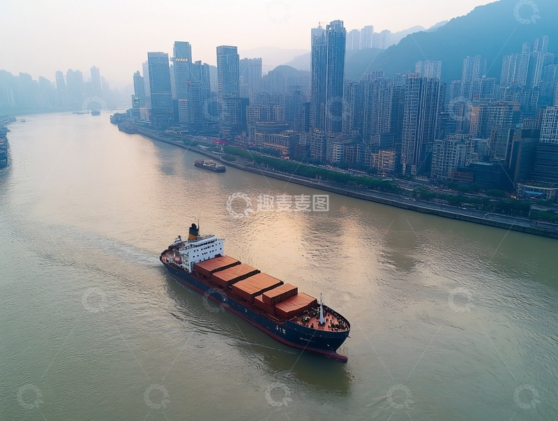 高清大图下载【趣麦麦图】乌江航运