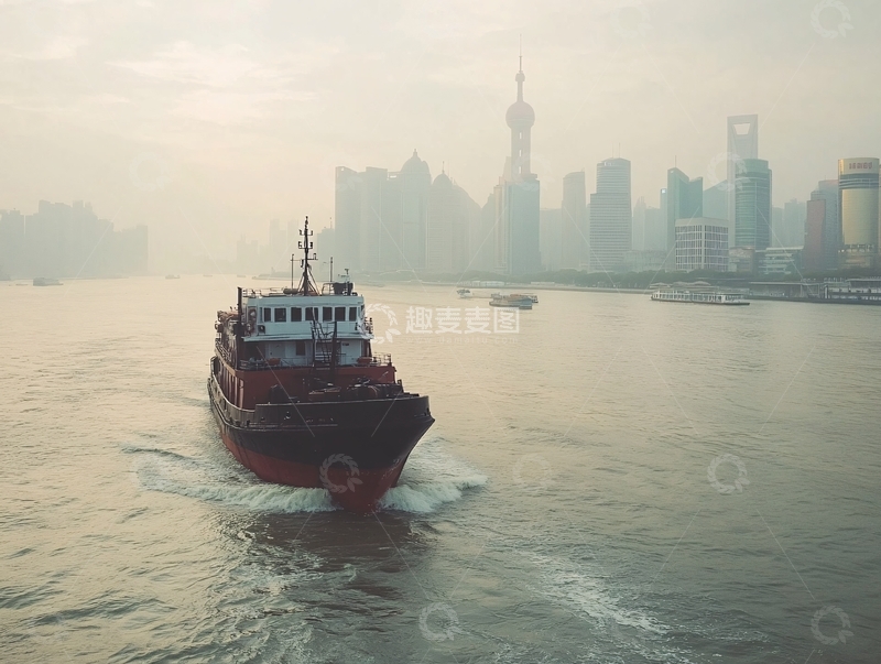 高清大图下载【趣麦麦图】北外滩货船