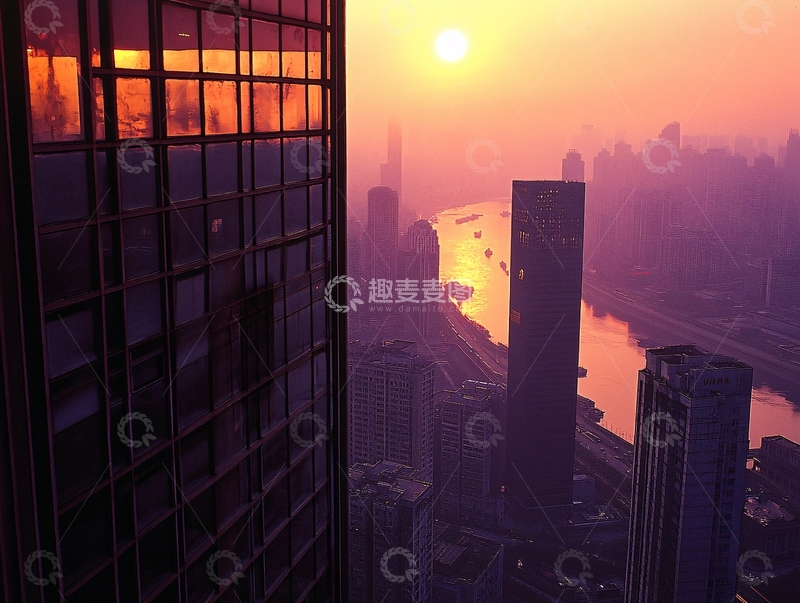 高清大图下载【趣麦麦图】浦西日出3