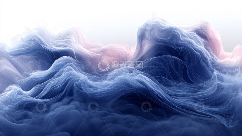 高清大图下载【趣麦麦图】透明背景蓝底白字2