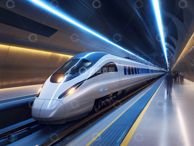 高清大图下载【趣麦麦图】炫酷高铁素材3
