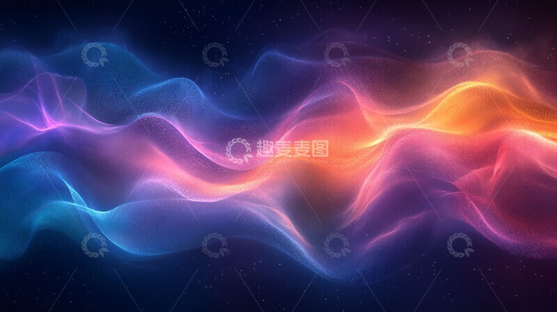 高清大图下载【趣麦麦图】数字波纹虚拟背景2