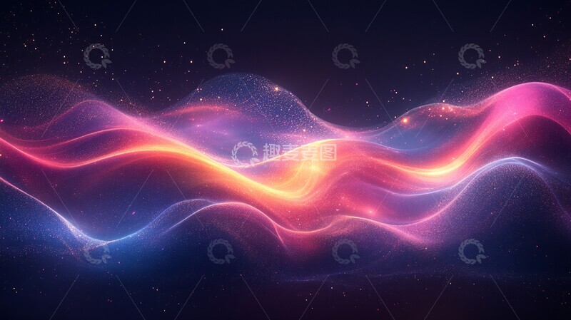 高清大图下载【趣麦麦图】数字波纹虚拟背景