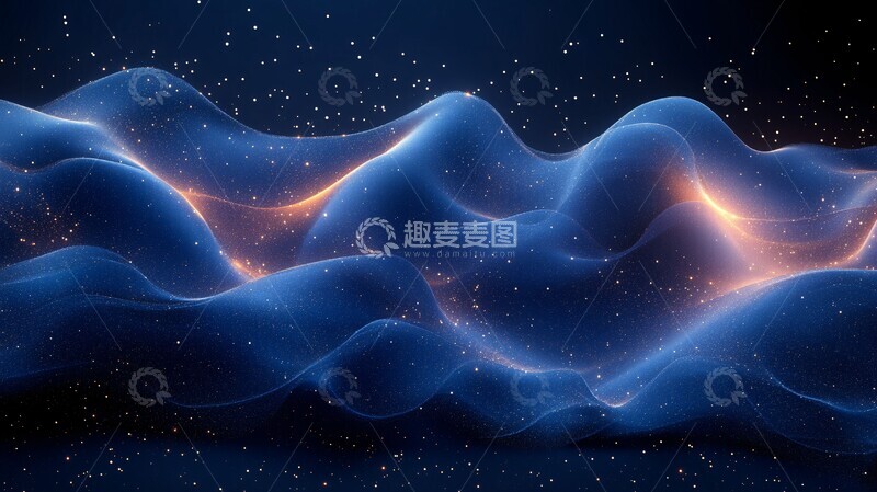 高清大图下载【趣麦麦图】渐变波浪背景1