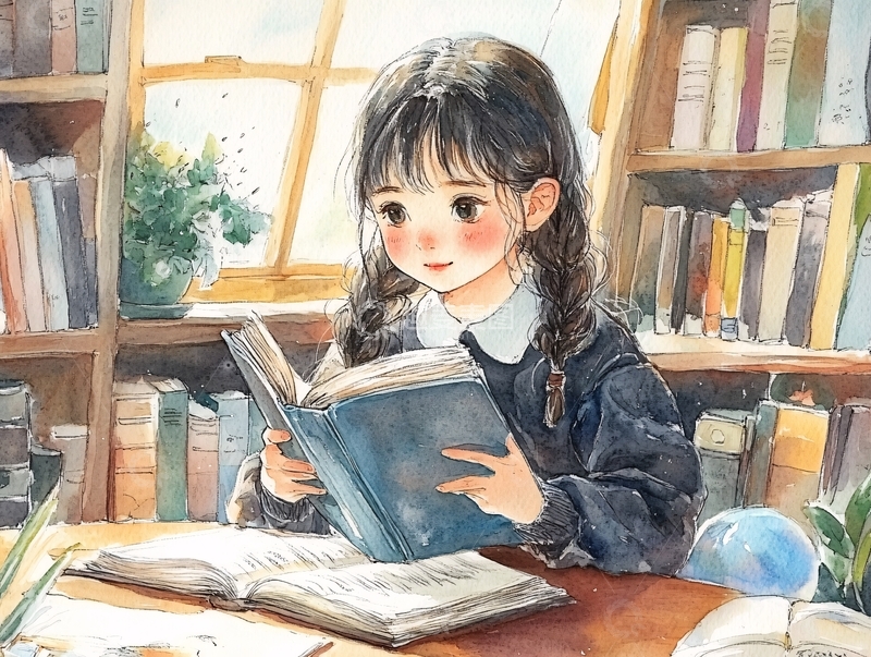 高清大图下载【趣麦麦图】图书馆儿插