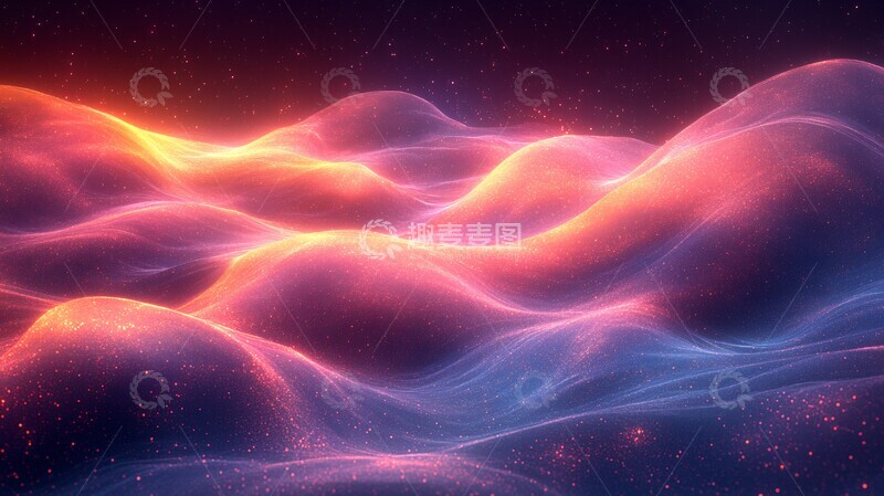 高清大图下载【趣麦麦图】数字波纹虚拟背景3