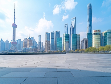 城市广场建筑天际线