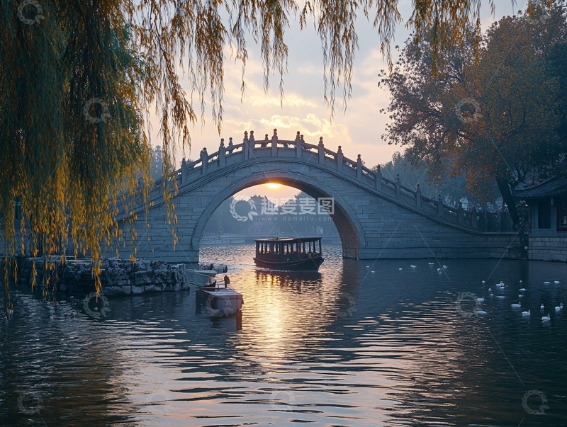 高清大图下载【趣麦麦图】后海秋色