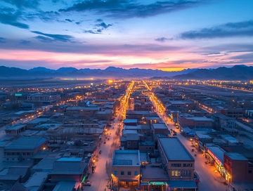 城市天际线全景