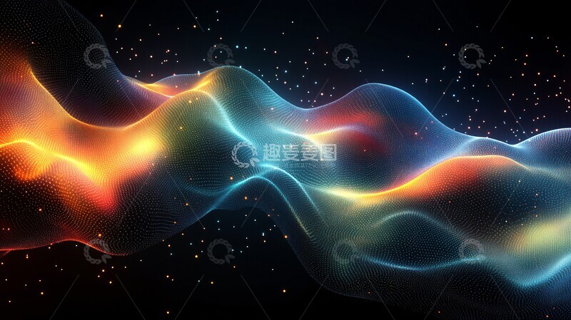 高清大图下载【趣麦麦图】数字创意渐变色2